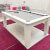 The Modern Slate Bed Pool table in white finish.