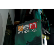 Detail of the Zen Studios logo.