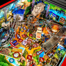 Stern Jurassic Park 30th Anniversary Edition pinball playfield.