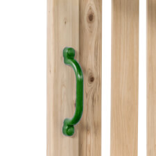 Handle of the tower on Mari small wooden playground.