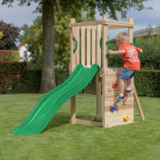 The Mari Wooden Climbing Frame Tower with Slide by Swing King