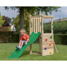 The Mari Wooden Climbing Frame Tower with Slide by Swing King