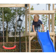 Kid playing Noa Wooden playcentre
