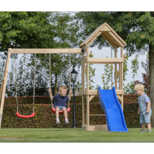 Kids playing Noa Wooden playcentre