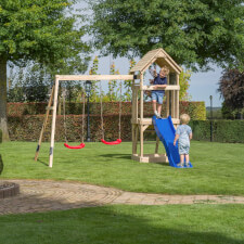 Kids playing Noa Wooden playcentre