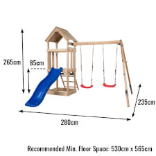 Noa Wooden playcentre dimensions.