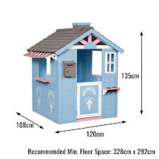 The Icecream playhouse dimensions.
