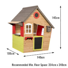 The Fairytale playhouse dimensions.