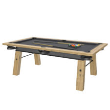 The Rene Pierre Dock slate bed pool table in chene fendu finish.