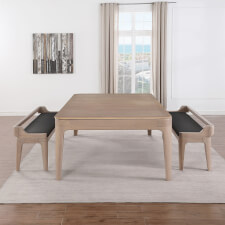 The Malta with tops, chairs & bench.