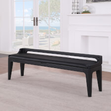 The optional storage bench in Black Ash.