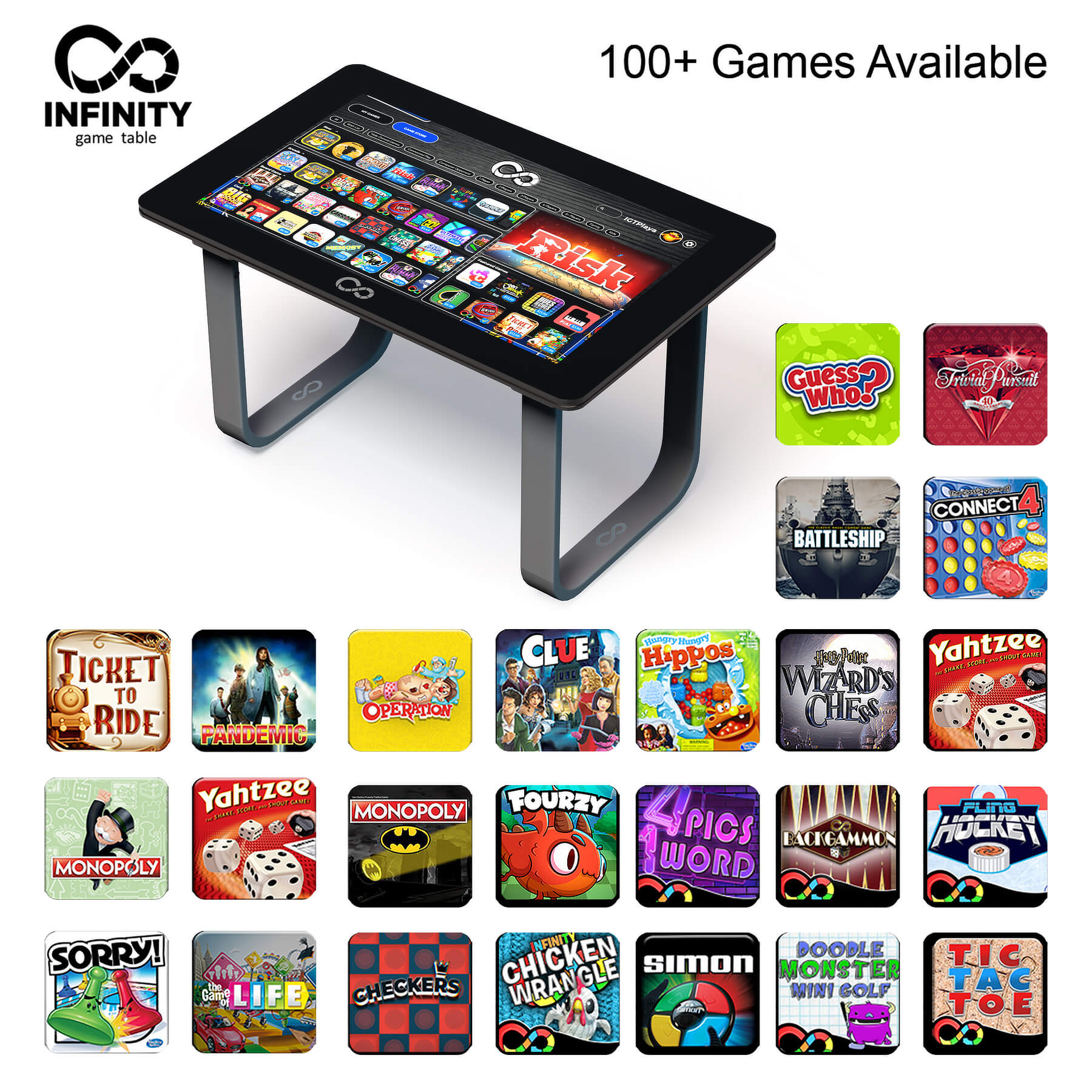 Infinity Game Table Touchscreen Digital Board Game Table by Arcade1Up