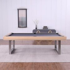 The Marseille slate bed pool dining table in maple.