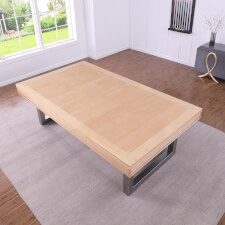 The Marseille slate bed pool dining table in maple with top.