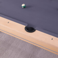 The Marseille slate bed pool dining table in maple pocket.
