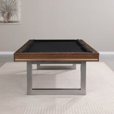 The Marseille slate bed pool dining table in walnut.