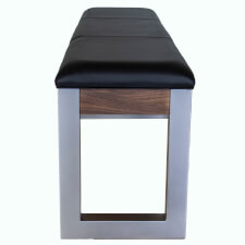 The Marseille bench in walnut finish.
