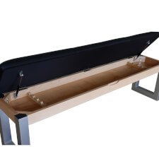 The Marseille bench in maple finish.