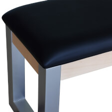 The Marseille bench in maple finish.