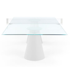 The Dada glass tennis table.