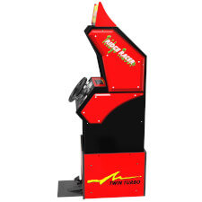 The A1Up Ridge Racer arcade machine left.