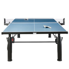 The Quickfold Indoor 18 tennis table front.