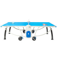 The Quickfold Advance Outdoor tennis table side.