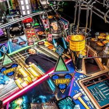 The John Wick Pro Pinball Machine playfield features.