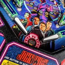 The John Wick Pro Pinball Machine playfield features.