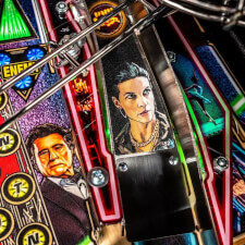 The John Wick Pro Pinball Machine playfield features.