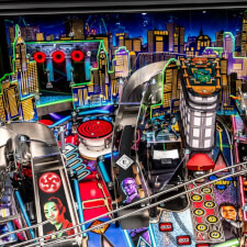 The John Wick Pro Pinball Machine playfield features.