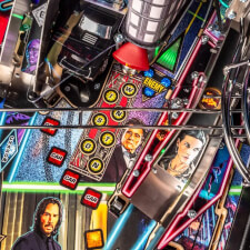 The John Wick Premium Pinball Machine playfield features.