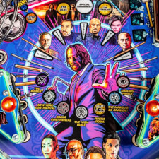 The John Wick Limited Edition Pinball Machine playfield features.