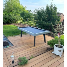 The California in Storm Grey with tabletop fitted.