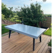 The California in Storm Grey with tabletop fitted.