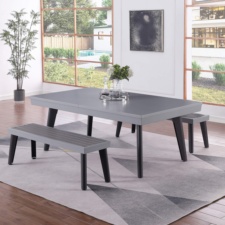 The California in Storm Grey finish with tops and optional benches.