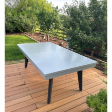 The California in Storm Grey with tabletop fitted.
