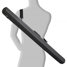 The Peradon cue case Svartur in black for 3/4 piece cues.
