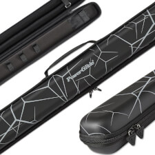 The Peradon cue case Svartur in black for 2 piece cues.