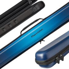 The Peradon cue case Svartur in blue for 2 piece cues.