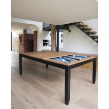 The Fusion in Black with Vintage Oak rail.