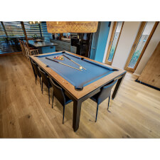 The Fusion in Vintage Oak with matching Fusion chairs.