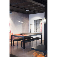 The Fusion with matching benches and Orange cloth.