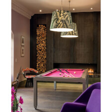 The Fusion in Grey Oak with Fuschia Cloth.
