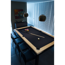The Fusion with Oak rail and Black cloth.