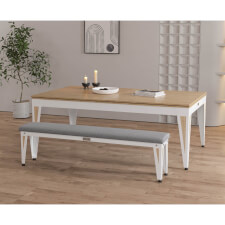 The Blade in White with tops & bench.