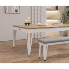 The Blade in White with tops & bench.