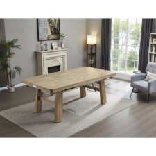 The Rustic Chic in Oak showing dining tops.