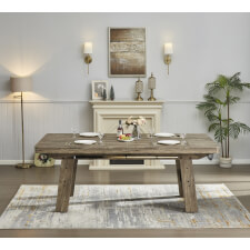 The Rustic Chic in Driftwood set for dining.