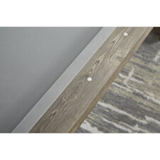 A detail of the top rail in driftwood.